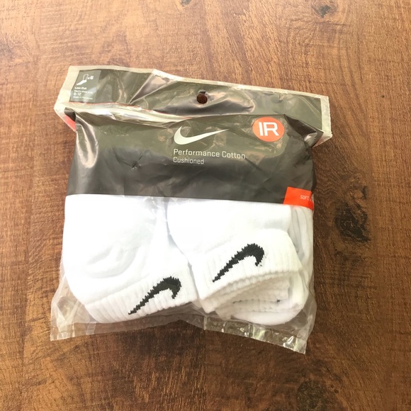 NWT NIKE 6 PACK Socks Perf Cush QT White M - Picture 2 of 7